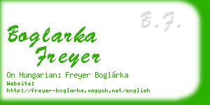 boglarka freyer business card